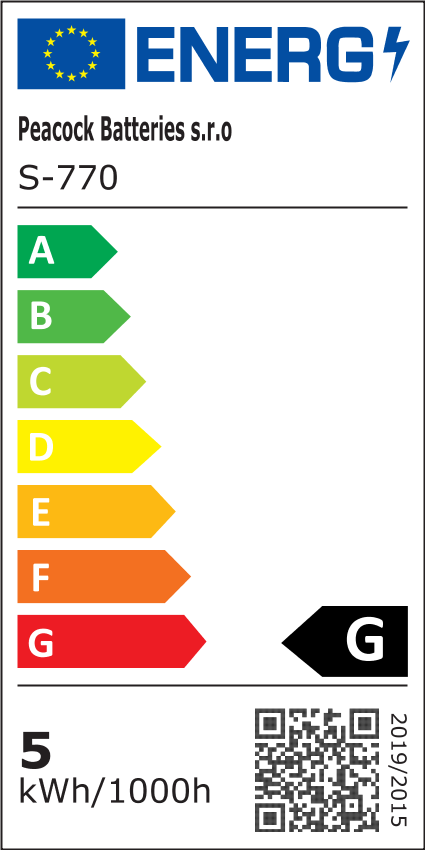 5W LED COB PRACOVNÍ SVÍTILNA - energetický štítek