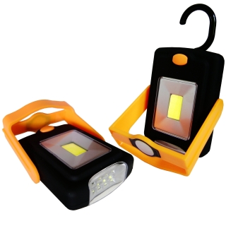 3W LED COB + 8LED SMD pogumovaná svítilna na otočném stojánku