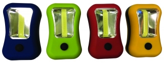 2W LED COB+4xLED pogumovaná svítilna s magnetem